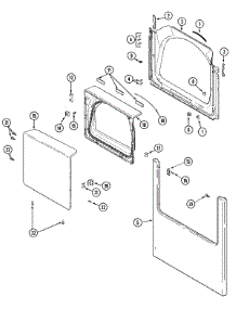 03 - Door parts for Maytag Dryer MDG3600BWW from AppliancePartsPros.com