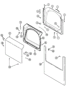 04 - Door parts for Maytag Dryer MDG4057BWW from AppliancePartsPros.com