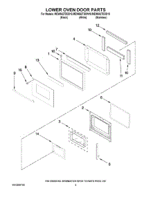 03 - Lower Oven Door Parts parts for Maytag Oven MEW6627DDS18 from AppliancePartsPros.com