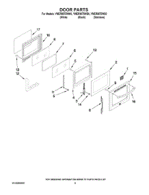 04 - Door Parts parts for Maytag Range YMER8875WW0 from AppliancePartsPros.com