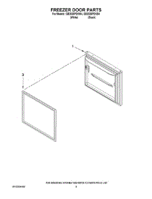 05 - Freezer Door Parts parts for Maytag Refrigerator GB2026PEKW4 from AppliancePartsPros.com