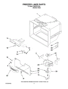 03 - Freezer Liner Parts parts for Maytag Refrigerator AB2225PEKS6 from AppliancePartsPros.com