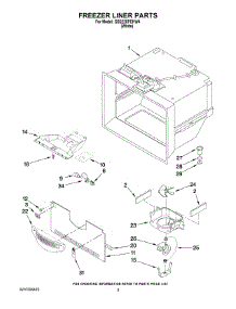 03 - Freezer Liner Parts parts for Maytag Refrigerator GB2225PEKW4 from AppliancePartsPros.com