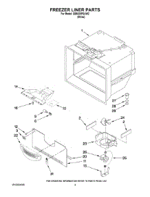 03 - Freezer Liner Parts parts for Maytag Refrigerator GB6525PEAW2 from AppliancePartsPros.com