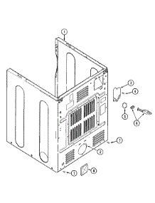 02 - Cabinet-Rear parts for Maytag Dryer MDG5960BWW from AppliancePartsPros.com