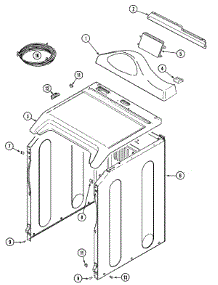 02 - Control Panel & Cabinet parts for Maytag Dryer MDG7500AWW from AppliancePartsPros.com