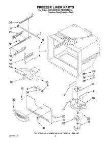 03 - Freezer Liner Parts parts for Maytag Refrigerator GB2026LEKS6 from AppliancePartsPros.com