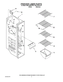 04 - Freezer Liner Parts parts for Maytag Refrigerator 5MS224NEWW00 from AppliancePartsPros.com