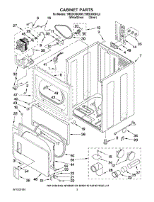02 - Cabinet Parts parts for Maytag Dryer YMEDX500XW0 from AppliancePartsPros.com