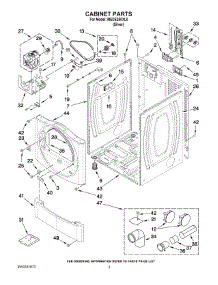 02 - Cabinet Parts parts for Maytag Dryer MEDE250XL0 from AppliancePartsPros.com