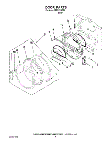 04 - Door Parts parts for Maytag Dryer MEDE250XL0 from AppliancePartsPros.com