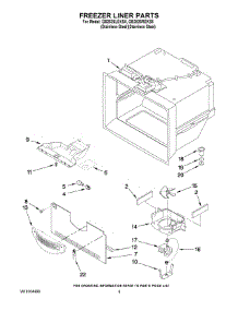 03 - Freezer Liner Parts parts for Maytag Refrigerator GB2526REKS5 from AppliancePartsPros.com