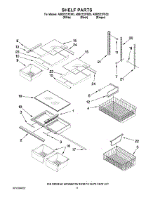 07 - Shelf Parts parts for Maytag Refrigerator ABB2222FEQ3 from AppliancePartsPros.com