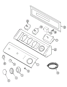 03 - Control Panel parts for Admiral Dryer MDG8550AGW from AppliancePartsPros.com