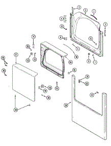 04 - Door parts for Maytag Dryer MDG9360BWW from AppliancePartsPros.com