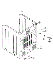 02 - Cabinet-Rear parts for Maytag Dryer MDG9876AWW from AppliancePartsPros.com
