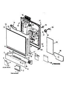 02 - Door And Door Trim parts for Amana Dishwasher MDU500CWW / P1188301W from AppliancePartsPros.com