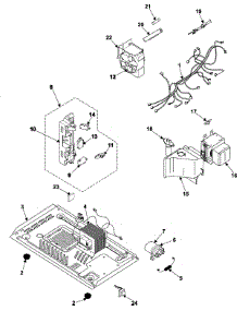 03 - Internal Control / Latch Asy / Base parts for Samsung Microwave ME1240SC from AppliancePartsPros.com