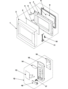 02 - Control Panel / Door Assembly parts for Samsung Microwave ME1260SB from AppliancePartsPros.com