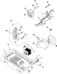 03 - Internal Control / Latch Asy / Base parts for Samsung Microwave ME1260SB from AppliancePartsPros.com