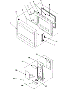 02 - Control Panel / Door Assembly parts for Samsung Microwave ME1260SB/XAA from AppliancePartsPros.com