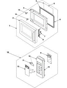 02 - Control Panel / Door Assembly parts for Samsung Microwave ME1280STC from AppliancePartsPros.com