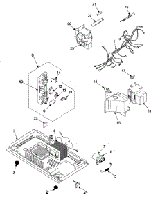 03 - Internal Control / Latch Asy / Base parts for Samsung Microwave ME1280STC from AppliancePartsPros.com