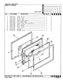03 - Door parts for Magic Chef Microwave ME15F-10PB from AppliancePartsPros.com
