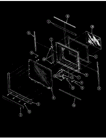03 - Door parts for Magic Chef Microwave ME41E-10P from AppliancePartsPros.com