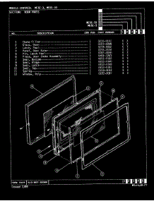 03 - Door parts for Magic Chef Microwave ME5E-10 from AppliancePartsPros.com