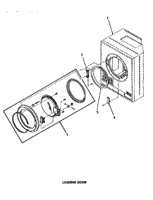 05 - Loading Door parts for Amana Dryer ME8830 from AppliancePartsPros.com