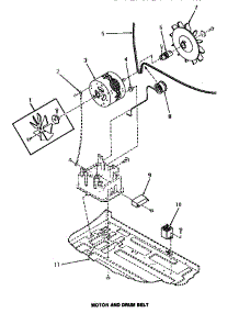 06 - Motor & Drum Belt parts for Amana Dryer ME8830 from AppliancePartsPros.com