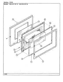 03 - Door parts for Admiral Microwave MEA15F-9P-P4 from AppliancePartsPros.com