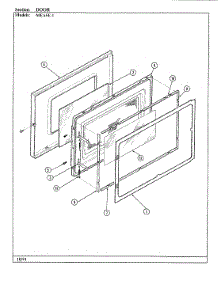 03 - Door parts for Maytag Microwave MEA5E-1 from AppliancePartsPros.com
