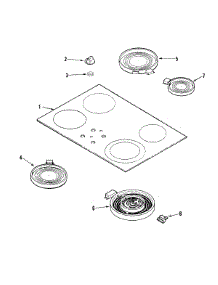 02 - Top Assembly parts for Maytag Cooktop MEC5430BDB from AppliancePartsPros.com