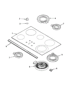 02 - Top Assembly parts for Maytag Cooktop MEC5536BAS from AppliancePartsPros.com