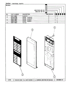 02 - Control Panel parts for Maytag Microwave MEG15F-9P-P4 from AppliancePartsPros.com