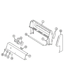 02 - Control Panel parts for Maytag Range MER1140AAW from AppliancePartsPros.com