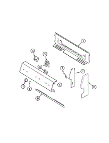 02 - Control Panel parts for Maytag Range MER4110AAW from AppliancePartsPros.com
