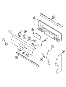 02 - Control Panel parts for Admiral Range MER4320AGH from AppliancePartsPros.com