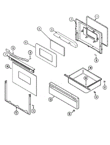 03 - Door / Drawer (Aah,Aal) parts for Maytag Range MER4530AAH from AppliancePartsPros.com