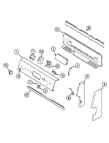 02 - Control Panel parts for Maytag Range MER4530ACH from AppliancePartsPros.com