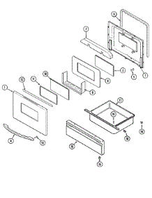 03 - Door / Drawer parts for Maytag Range MER4530BCW from AppliancePartsPros.com