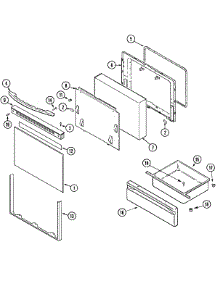 03 - Door / Drawer parts for Maytag Range MER5510BAQ from AppliancePartsPros.com