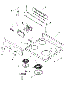 02 - Control Panel / Top Assembly parts for Maytag Range MER5520AAW from AppliancePartsPros.com