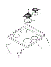 06 - Top Assembly parts for Maytag Range MER5551AAB from AppliancePartsPros.com