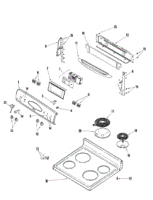 02 - Control Panel / Top Assembly parts for Maytag Range MER5555RCW from AppliancePartsPros.com