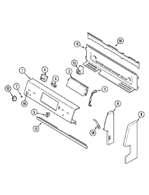 02 - Control Panel parts for Maytag Range MER5570ACW from AppliancePartsPros.com