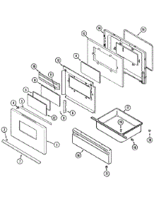 03 - Door / Drawer parts for Maytag Range MER5710AAQ from AppliancePartsPros.com