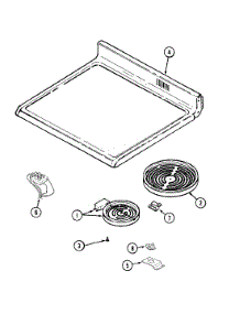 05 - Top Assembly parts for Maytag Range MER5730ACW from AppliancePartsPros.com